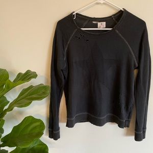 Grey Distressed Crew Neck